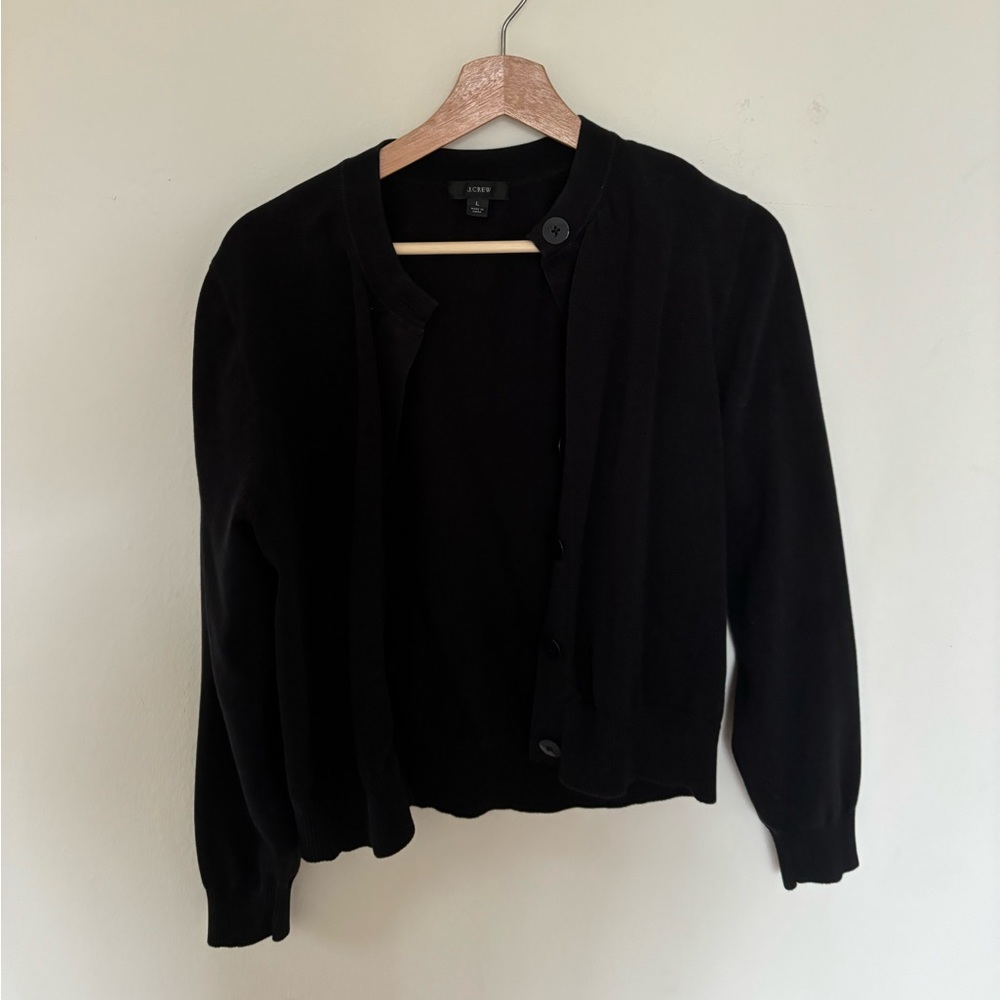 J crew black cardigan